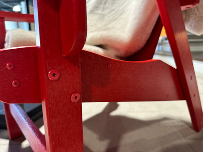 Coastal Upright Adirondack Poly Lumber Chairs FLOOR MODEL  (Set of 2 - Berry Red)