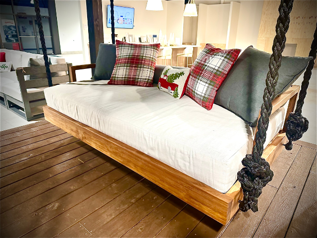 SHOWROOM FLOOR MODEL Magnolia Signature Bed Swing - Oil Rubbed TEak