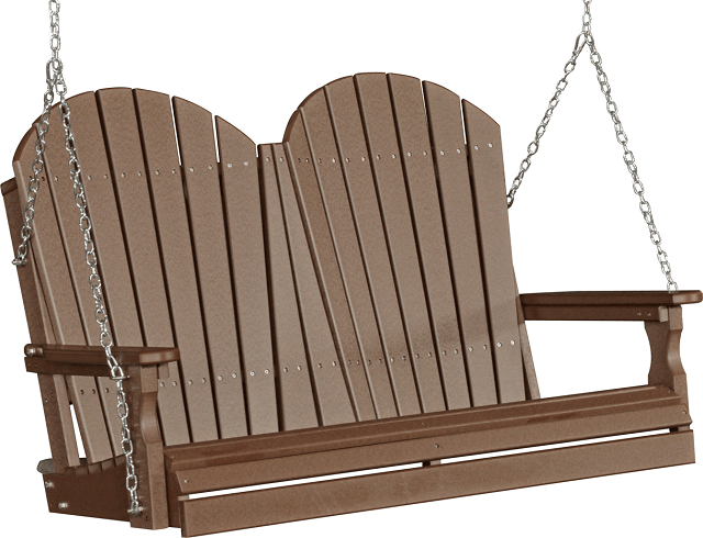 LuxCraft Adirondack Poly / Synthetic / Eco-Friendly Porch Swing - 4 Foot - Magnolia Porch Swings
 - 5