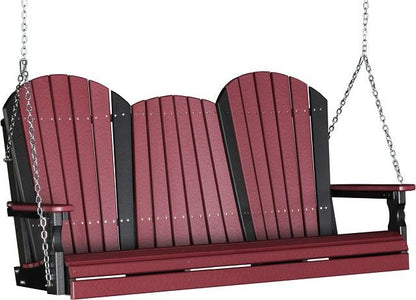 LuxCraft Adirondack Poly / Synthetic / Eco-Friendly Porch Swing - 5 Foot - Magnolia Porch Swings
 - 7