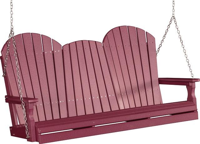 LuxCraft Adirondack Poly / Synthetic / Eco-Friendly Porch Swing - 5 Foot - Magnolia Porch Swings
 - 8