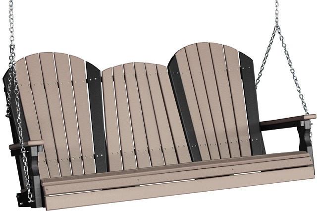 LuxCraft Adirondack Poly / Synthetic / Eco-Friendly Porch Swing - 5 Foot - Magnolia Porch Swings
 - 16