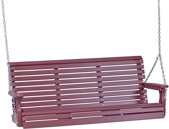 LuxCraft Plain Poly / Synthetic / Eco-Friendly Porch Swing - 5 Foot - Magnolia Porch Swings
 - 5