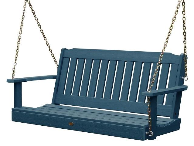 Highwood Lehigh Poly Porch Swing Nantucket Blue