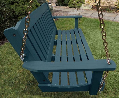 Highwood Lehigh Poly Porch Swing Nantucket Blue