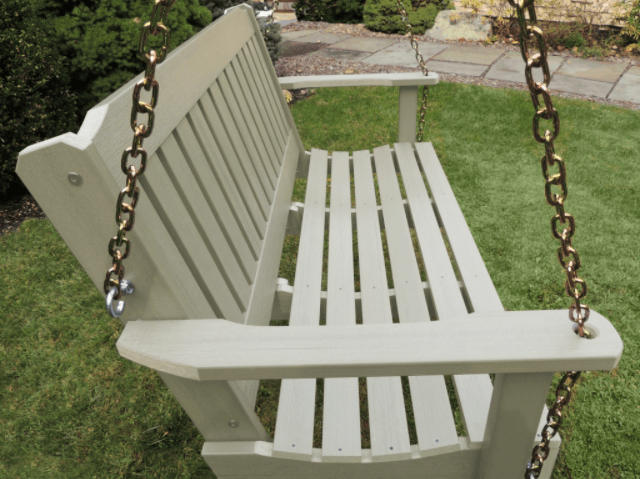 Highwood Lehigh Porch Swing in Whitewash - Magnolia Porch Swings
 - 2