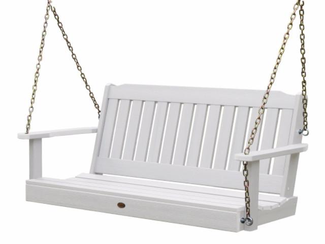 Highwood Lehigh Porch Swing in White - Magnolia Porch Swings
 - 5