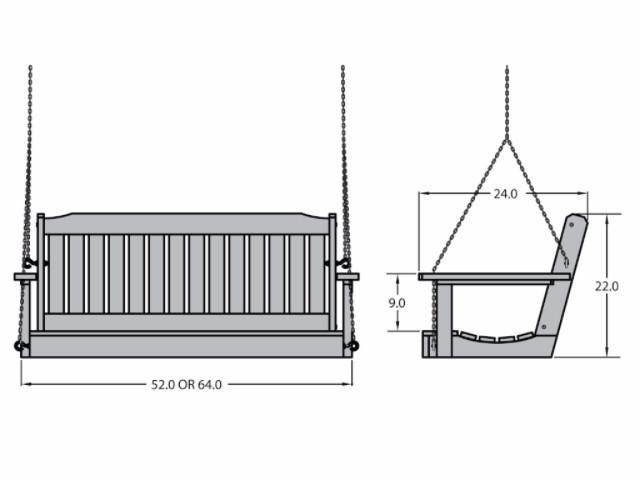 Highwood Lehigh Porch Swing Weathered Acorn - Magnolia Porch Swings
 - 5