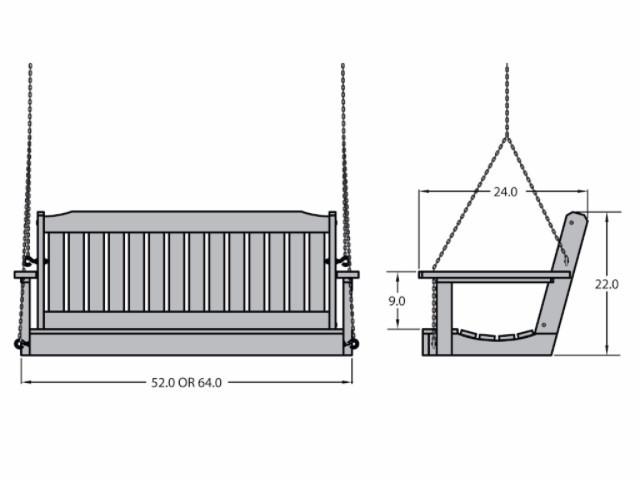 Highwood Lehigh Porch Swing in Coastal Teak - Magnolia Porch Swings
 - 4