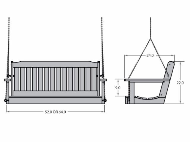 Highwood Lehigh Porch Swing in Charleston Green - Magnolia Porch Swings
 - 4