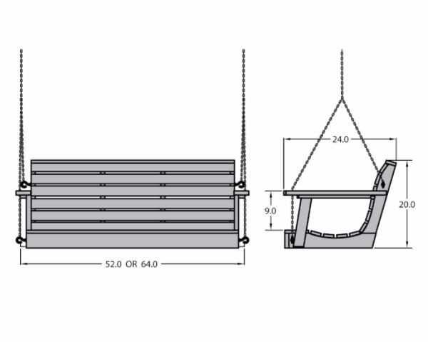 Highwood Weatherly Porch Swing in Coastal Teak - Magnolia Porch Swings
 - 4