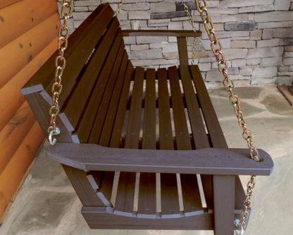 Highwood Weatherly Porch Swing in Weathered Acorn - Magnolia Porch Swings
 - 2