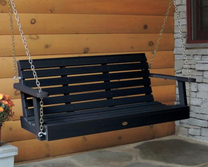 Highwood Weatherly Porch Swing in Black - Magnolia Porch Swings
 - 1