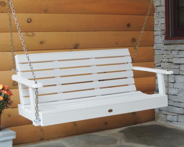 Highwood Weatherly Porch Swing in White - Magnolia Porch Swings
 - 1