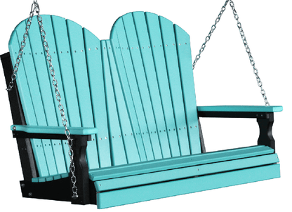 LuxCraft Adirondack Poly / Synthetic / Eco-Friendly Porch Swing - 4 Foot - Magnolia Porch Swings
 - 2