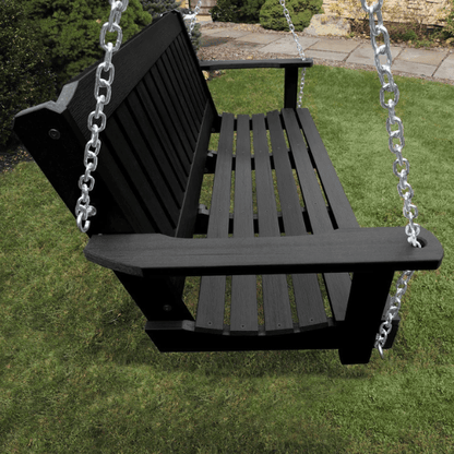 Highwood Lehigh Poly Porch Swing in Black