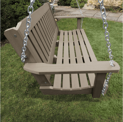 Highwood Lehigh Poly Porch Swing in Woodland Brown *NEW*