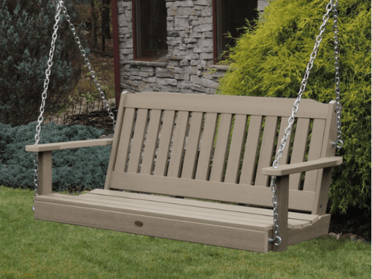 Highwood Lehigh Poly Porch Swing in Woodland Brown *NEW*