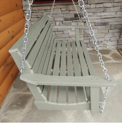 Highwood Weatherly Poly Porch Swing in Eucalyptus *NEW*