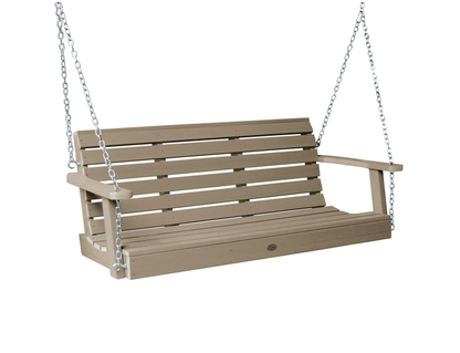 Highwood Weatherly Poly Porch Swing in Woodland Brown *NEW*