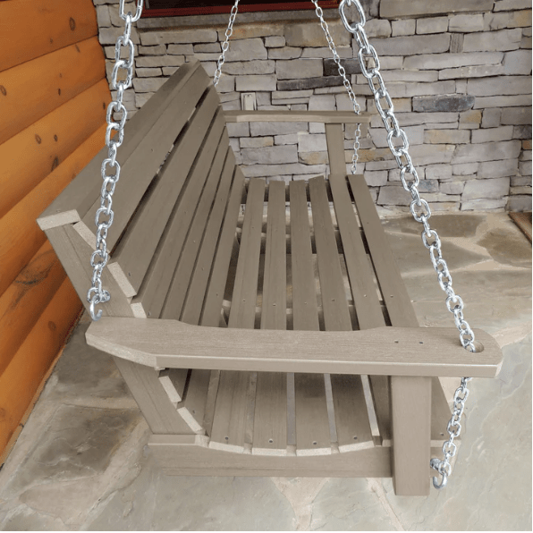 Highwood Weatherly Poly Porch Swing in Woodland Brown *NEW*